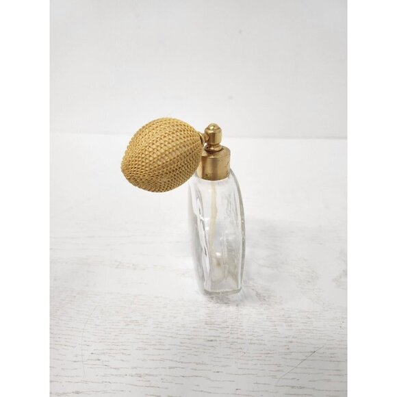 Vintage Avon Clear Glass Perfume Bottle Atomizer Old Fashioned Floral Pattern - Picture 7 of 10